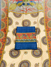 Exquisite Unstitched Suit Set Crafted in Luxurious Pure Maheshwari Silk Fabric (Royal Blue).