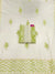 Pure Cotton Unstitched Suit Set in Lime and White