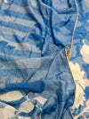 Pure Mahen Mul Mul Cotton Unstitched Suit Set (Indigo).