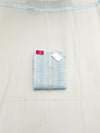 Pure Cotton Lucknowi Chikankari Unstitched Suit Set (Powder Blue)