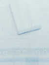 Pure Cotton Lucknowi Chikankari Unstitched Suit Set (Powder Blue)