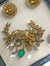 Elegant High-Quality Metal Brooch with Decorative Buttons